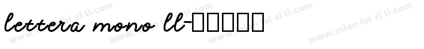 lettera mono ll字体转换